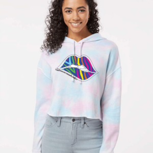 Cotton Candy Premium Crop Hoodie - Danceaholic Lips