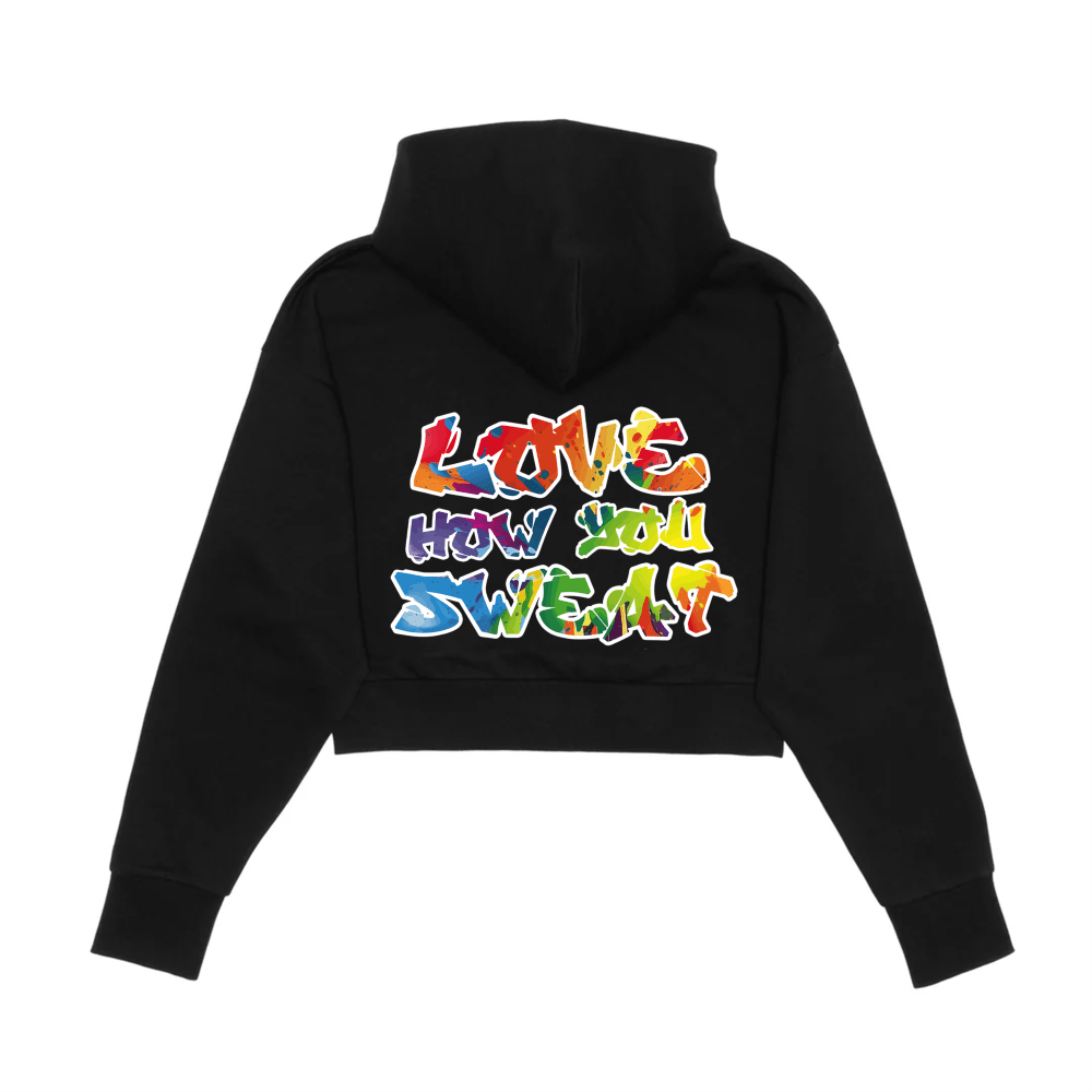 Deluxe Crop Hoodie - Love How You Sweat - Image 2