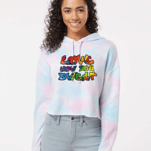 Cotton Candy Premium Crop Hoodie - Love How You Sweat